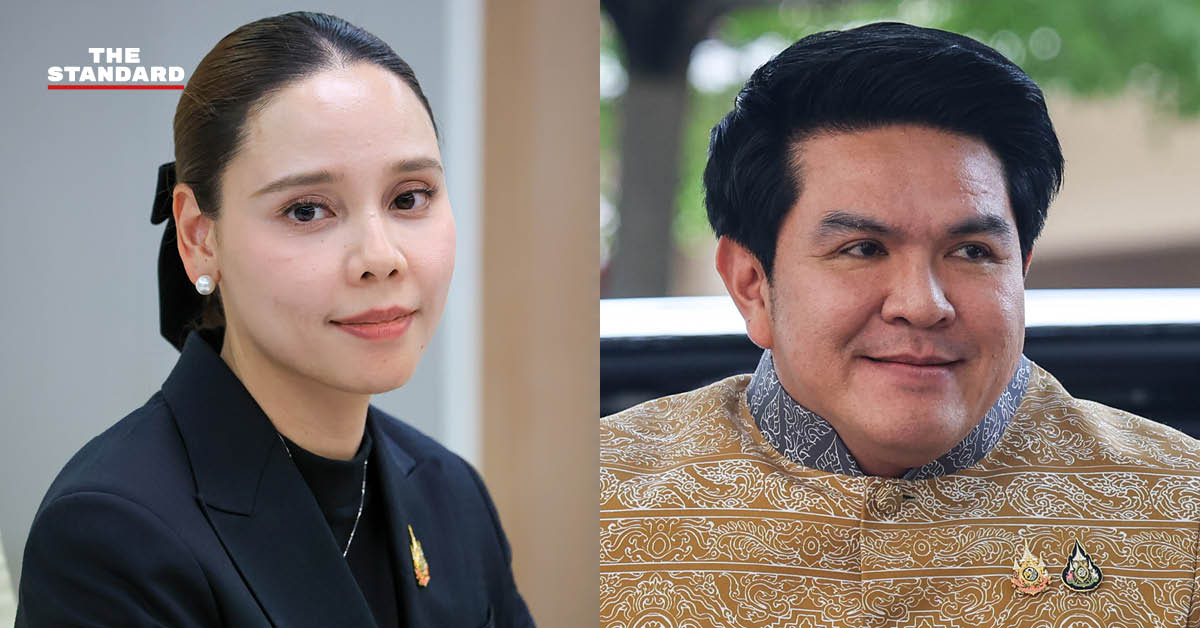 ภาพประกอบ ซาบีดา ไทยเศรษฐ์ และ สุรศักดิ์ พันธ์เจริญวรกุล รัฐมนตรีที่เกี่ยวข้องกับการปรับโครงสร้างกระทรวง