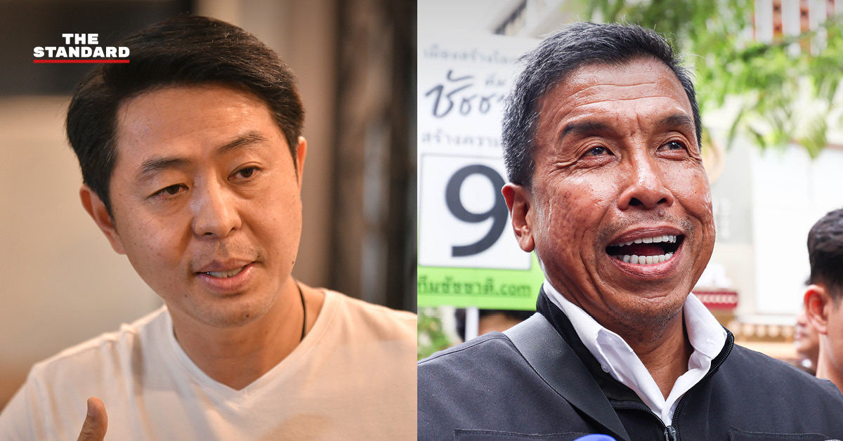 ภาพ ชัชชาติ สิทธิพันธุ์ ผู้ว่าฯ กทม. พร้อมโลโก้ THE STANDARD