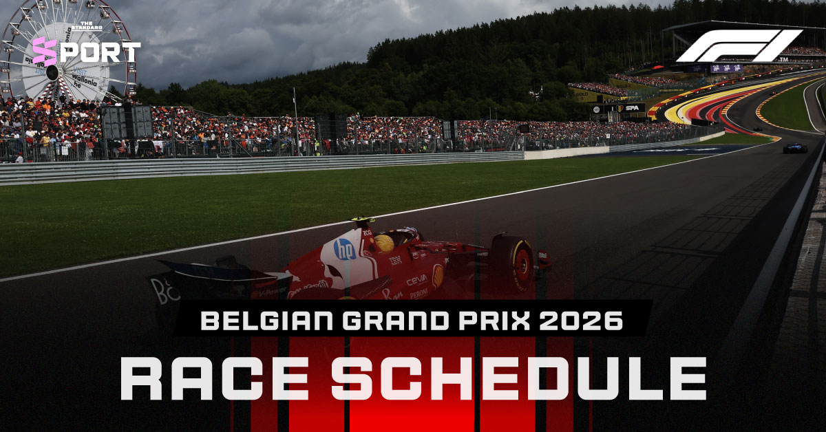 รถแข่ง F1 กำลังวิ่งในสนาม Spa-Francorchamps