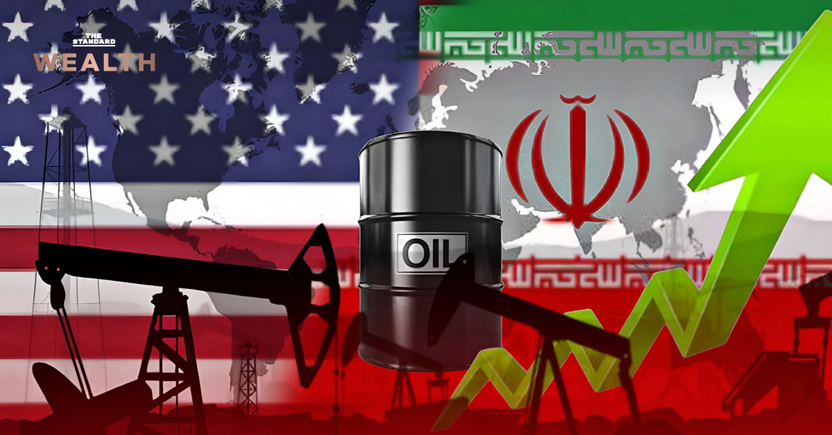 กราฟแสดงราคาน้ำมันดิบ Brent ที่ปรับขึ้น 23% ท่ามกลางความตึงเครียดระหว่างสหรัฐฯ และอิหร่าน