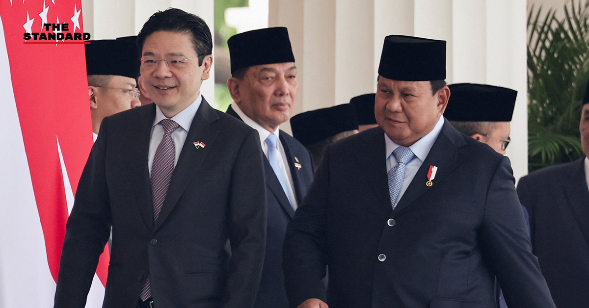 นายกรัฐมนตรีสิงคโปร์และประธานาธิบดีอินโดนีเซียระหว่างการประชุม
