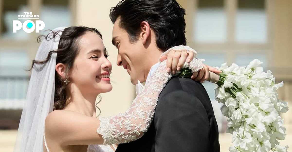 ณเดชน์และญาญ่าในชุดแต่งงาน