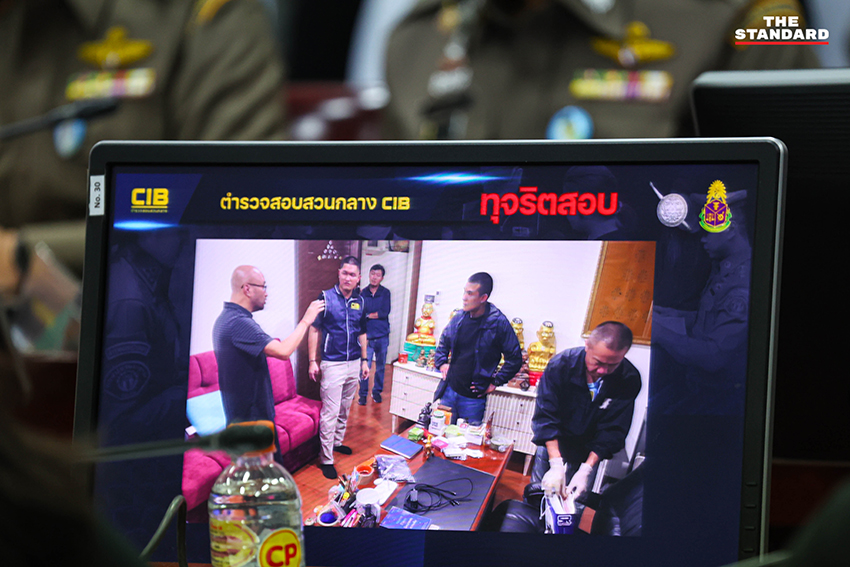 นายอนุทิน ชาญวีรกูล นายกรัฐมนตรี แถลงข่าวความคืบหน้าคดีทุจริตสอบท้องถิ่นที่กองปราบปราม 4