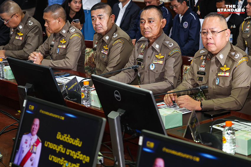 นายอนุทิน ชาญวีรกูล นายกรัฐมนตรี แถลงข่าวความคืบหน้าคดีทุจริตสอบท้องถิ่นที่กองปราบปราม 5