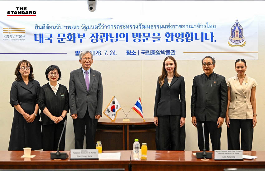 ซาบีดา ไทยเศรษฐ์ รัฐมนตรีว่าการกระทรวงวัฒนธรรม เยี่ยมชมนิทรรศการศิลปะไทยที่พิพิธภัณฑสถานแห่งชาติเกาหลี 1
