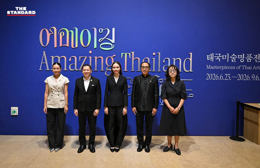 ซาบีดา ไทยเศรษฐ์ รัฐมนตรีว่าการกระทรวงวัฒนธรรม เยี่ยมชมนิทรรศการศิลปะไทยที่พิพิธภัณฑสถานแห่งชาติเกาหลี 2