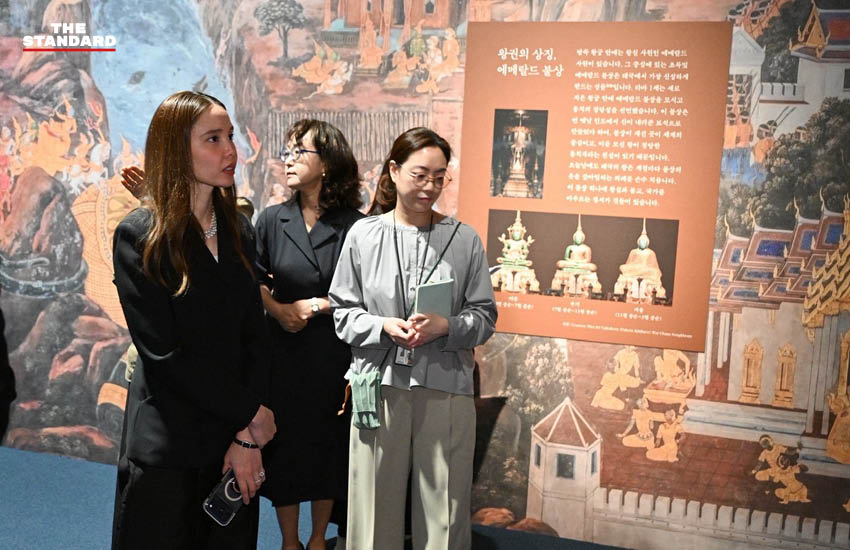 ซาบีดา ไทยเศรษฐ์ รัฐมนตรีว่าการกระทรวงวัฒนธรรม เยี่ยมชมนิทรรศการศิลปะไทยที่พิพิธภัณฑสถานแห่งชาติเกาหลี 3
