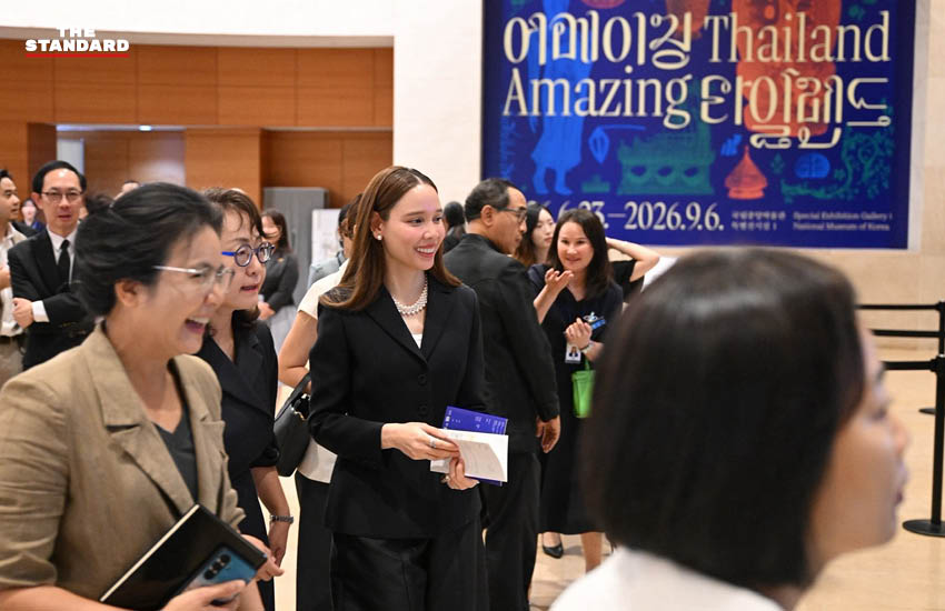 ซาบีดา ไทยเศรษฐ์ รัฐมนตรีว่าการกระทรวงวัฒนธรรม เยี่ยมชมนิทรรศการศิลปะไทยที่พิพิธภัณฑสถานแห่งชาติเกาหลี 4