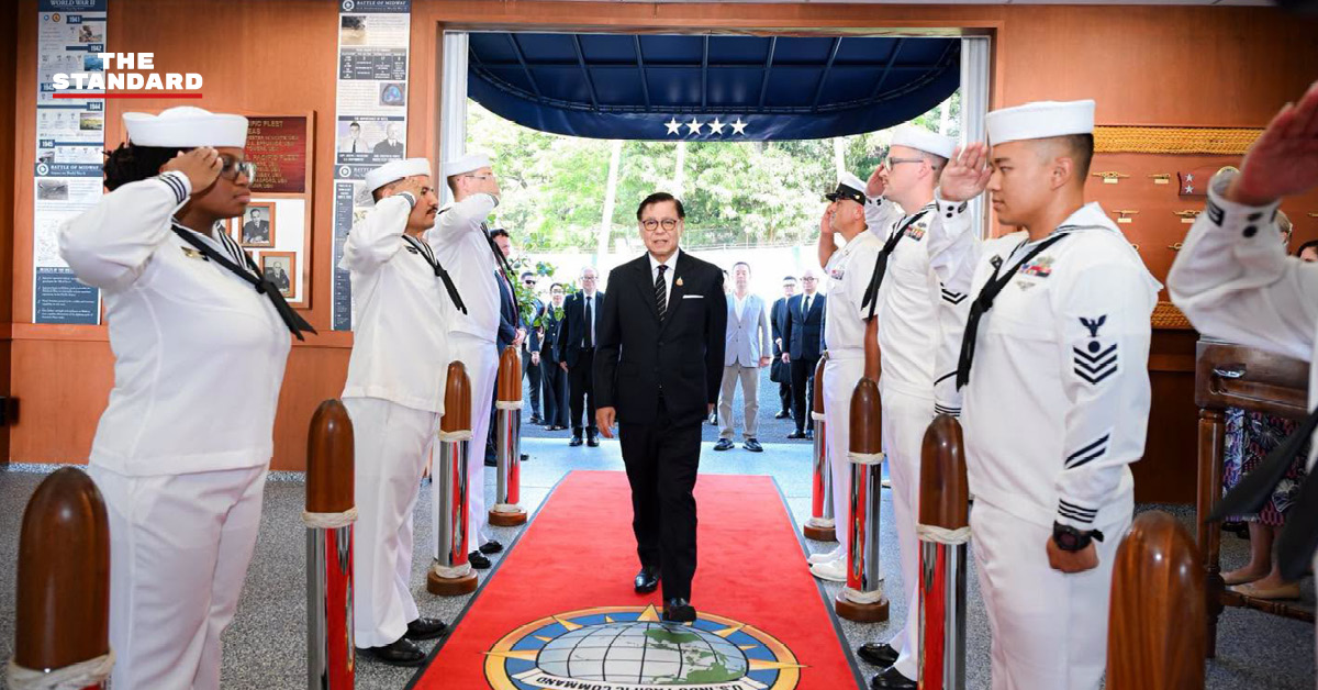 สีหศักดิ์ พวงเกตุแก้ว รองนายกรัฐมนตรีและรัฐมนตรีว่าการกระทรวงการต่างประเทศ เยือนฐานทัพร่วมเพิร์ลฮาร์เบอร์-ฮิกแคม