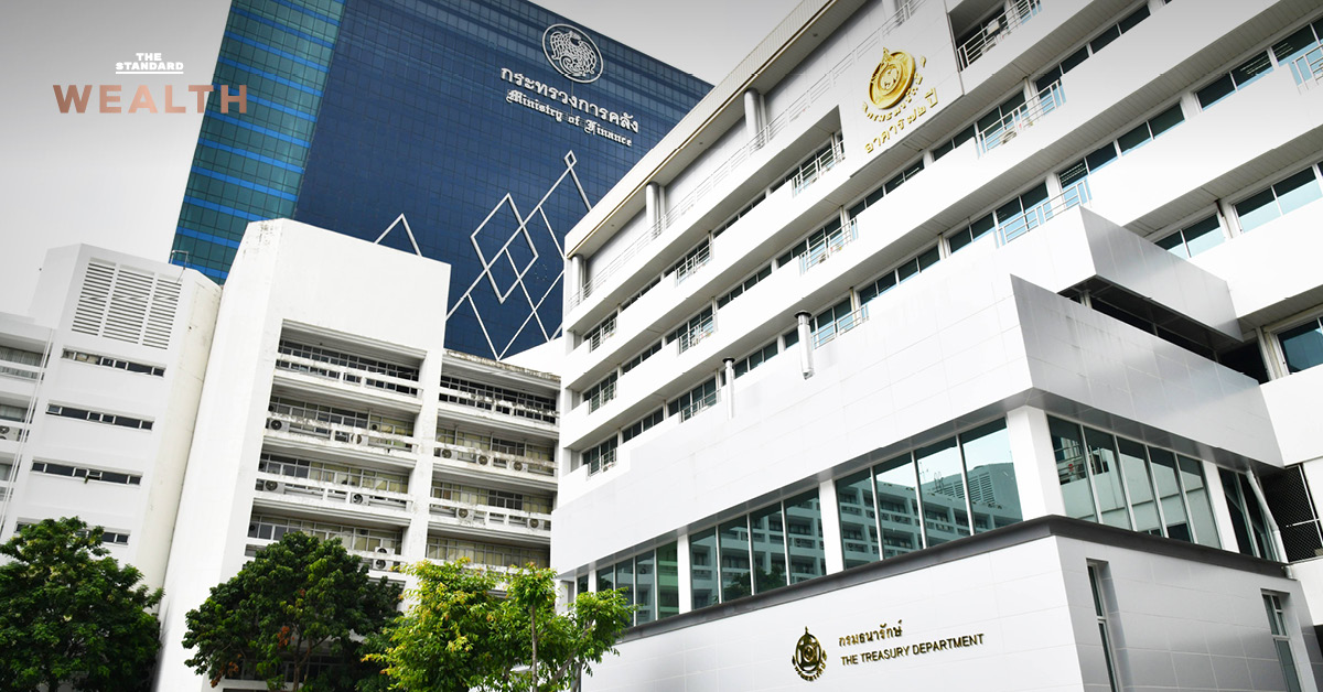 กราฟิกแสดงแผนกรมธนารักษ์จัดเก็บรายได้รัฐ 1.43 หมื่นล้านบาทในปี 2570