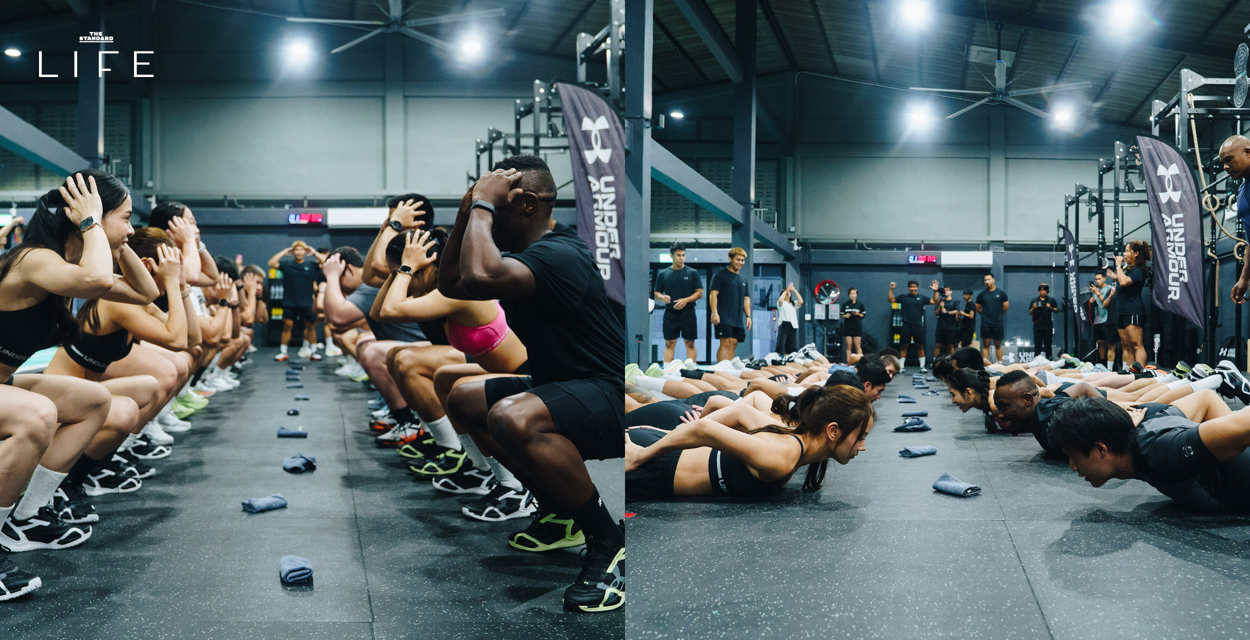 นักกีฬา Team Under Armour กำลังฝึกซ้อมร่างกาย 3