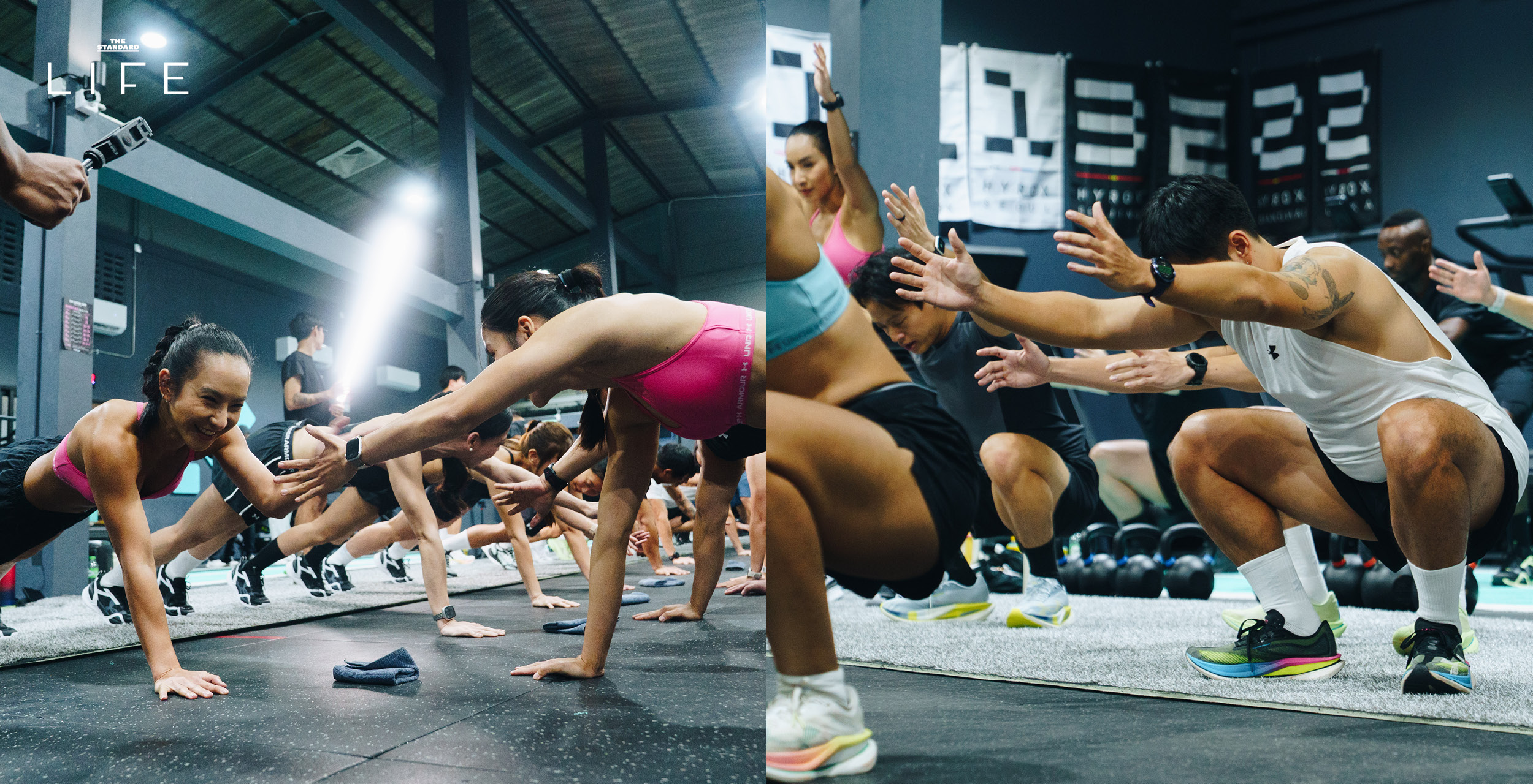 นักกีฬา Team Under Armour กำลังฝึกซ้อมร่างกาย 4