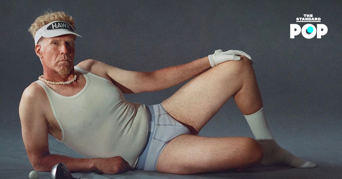 Will Ferrell ในชุดชั้นใน SKIMS โพสท่าเป็นนักกอล์ฟ Lonnie ‘The Hawk’ Hawkins
