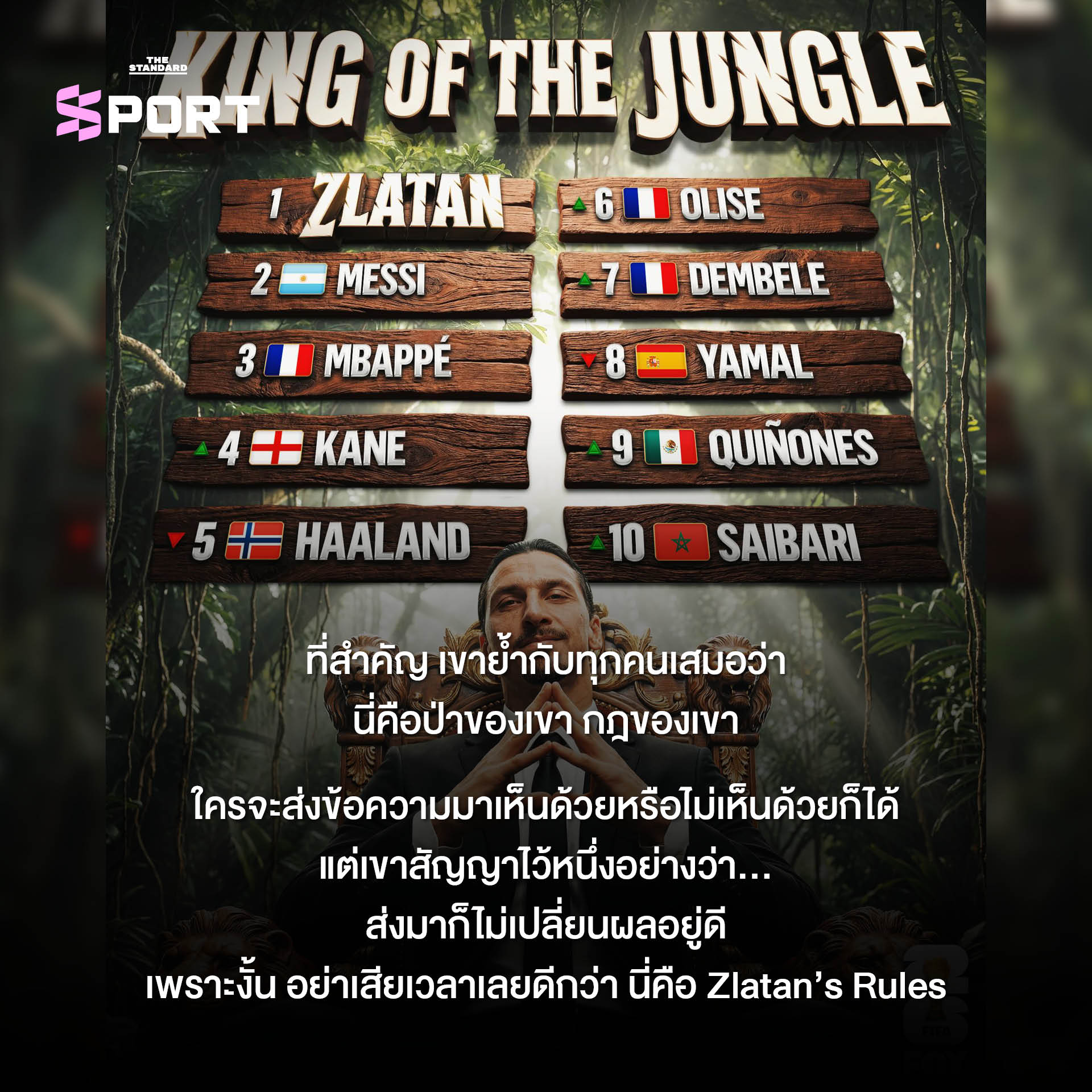ซลาตัน อิบราฮิโมวิช ในชุดสูท กำลังพูดคุยในรายการโทรทัศน์ 4