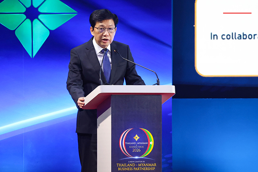 อนุทิน ชาญวีรกูล และ พลเอกอาวุโส มินอ่องหล่าย พบปะกันในงาน Thailand-Myanmar Business Forum 12