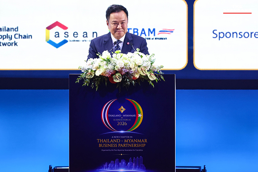 อนุทิน ชาญวีรกูล และ พลเอกอาวุโส มินอ่องหล่าย พบปะกันในงาน Thailand-Myanmar Business Forum 6