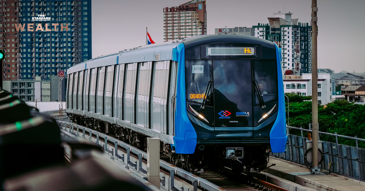 รถไฟฟ้า BEM พร้อมกราฟแสดงผลประกอบการไตรมาส 2/2569 ที่ทำกำไรสูงสุดในรอบ 10 ปี