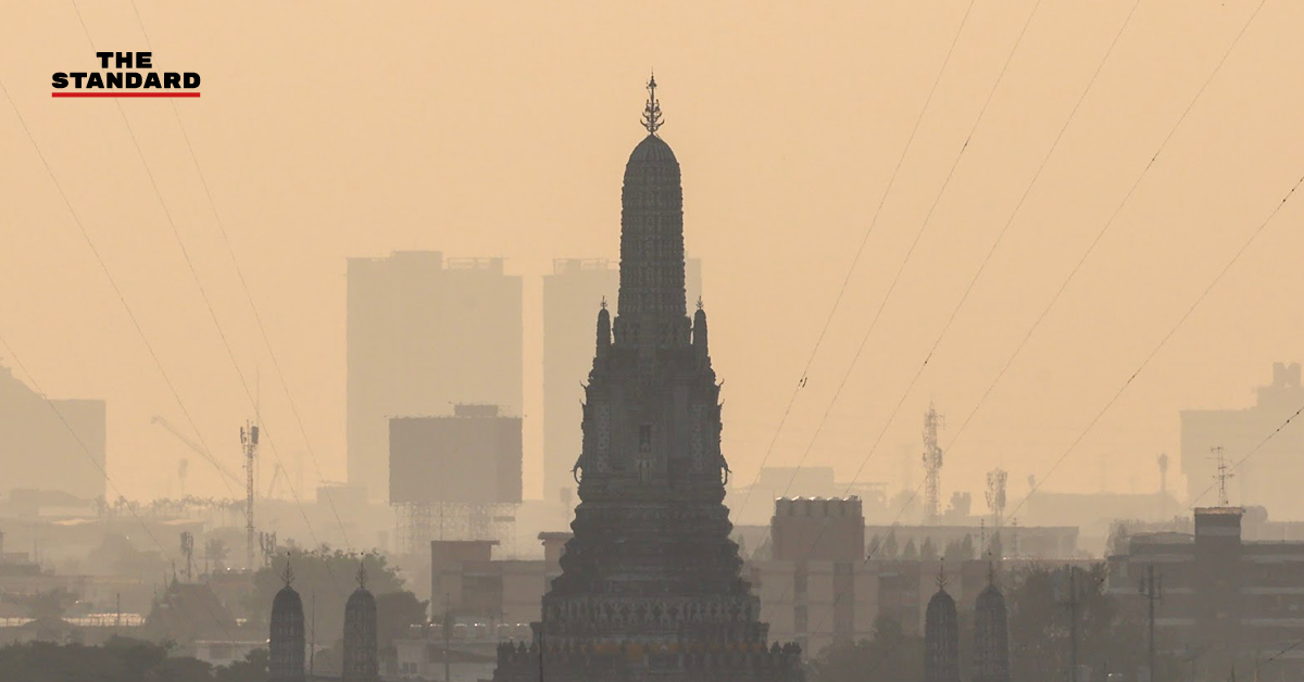 ภาพแสดงสถานการณ์ฝุ่น PM2.5 ในกรุงเทพมหานคร