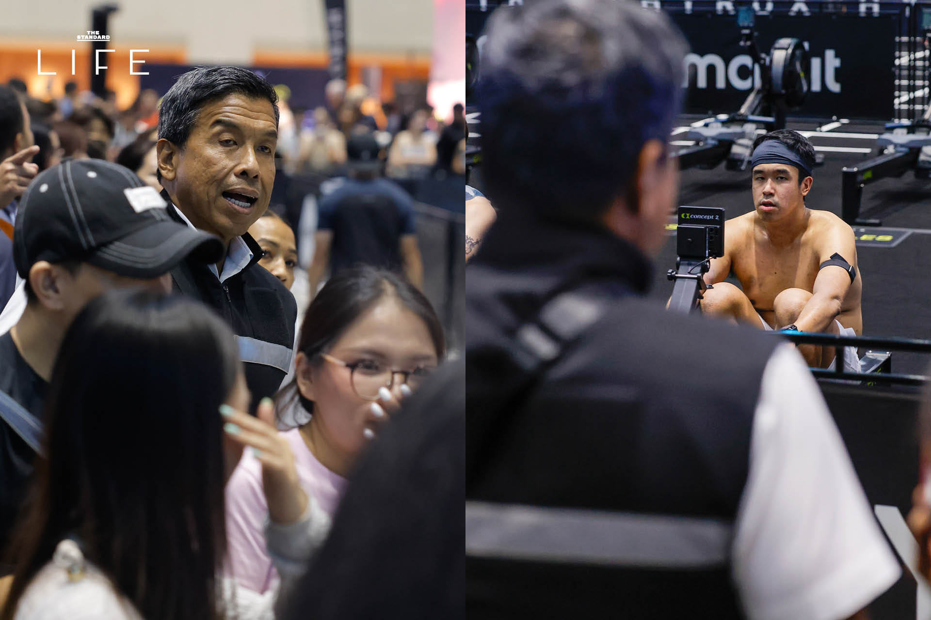 ภาพนักกีฬาชายกำลังแข่งขันอย่างเข้มข้นในงาน BYD HYROX Bangkok 2026 ท่ามกลางกองเชียร์ 8
