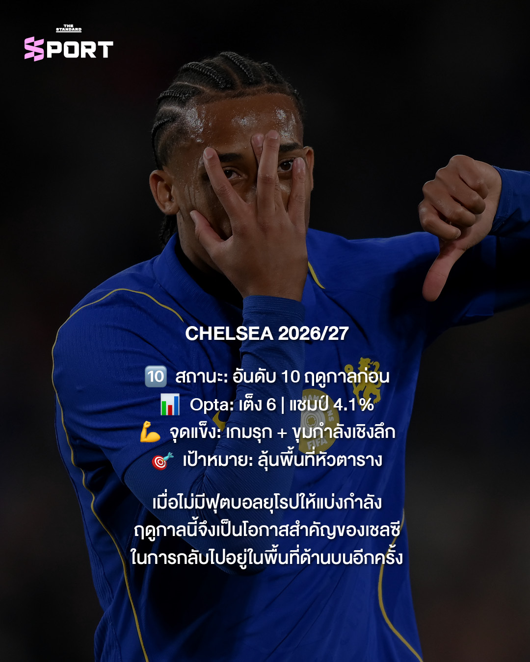 ภาพ มอร์แกน โรเจอร์ส นักเตะเชลซีกำลังฉลองประตู 8
