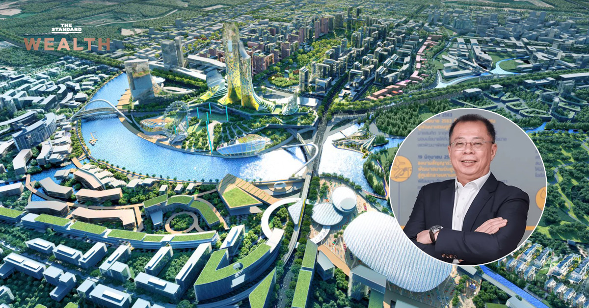 ภาพกราฟิกแสดงเขตพัฒนาพิเศษภาคตะวันออก (EEC) และการลงทุน Data Center