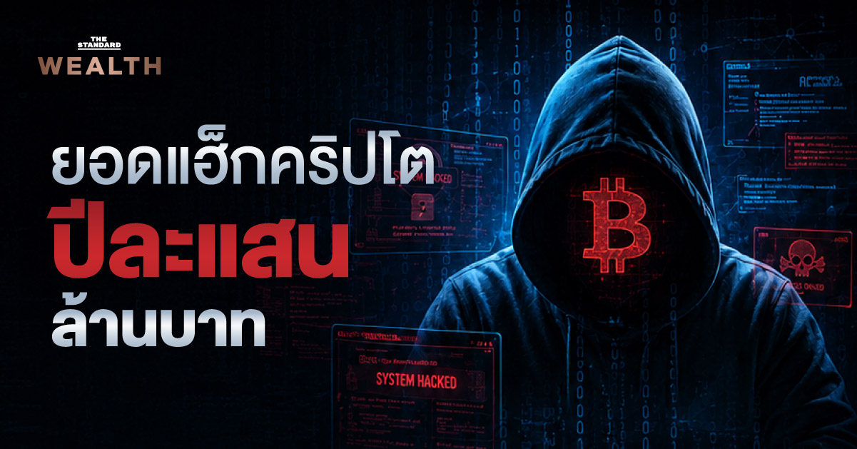 ภาพชายสวมฮู้ดลึกลับพร้อมสัญลักษณ์ Bitcoin สื่อถึงการแฮ็กคริปโตและความปลอดภัยทางไซเบอร์
