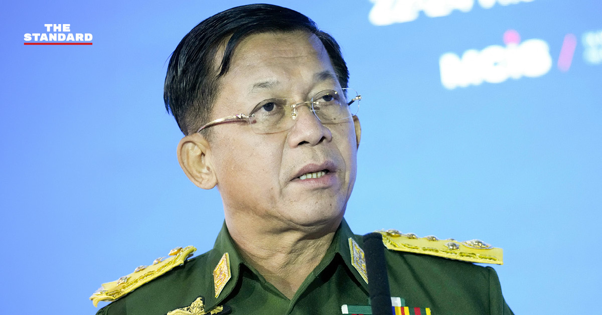 ภาพกราฟิกจาก Justice For Myanmar พร้อมข้อความประณามรัฐบาลไทยกรณีเชิญมินอ่องหล่ายเยือน