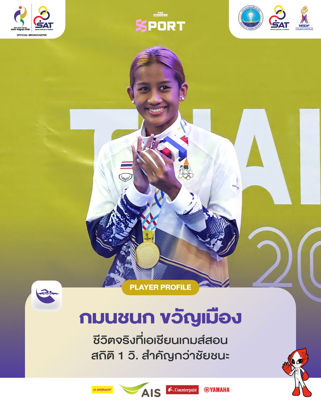 ภาพนักว่ายน้ำหญิง กมนชนก ขวัญเมือง ในชุดทีมชาติไทย 1