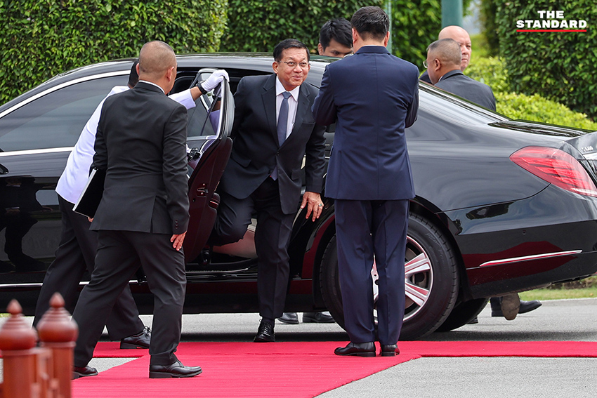 อนุทิน ชาญวีรกูล นายกรัฐมนตรี ต้อนรับ พล.อ. อาวุโส มินอ่องหล่าย ประธานาธิบดีเมียนมา ในพิธีต้อนรับอย่างเป็นทางการ 7