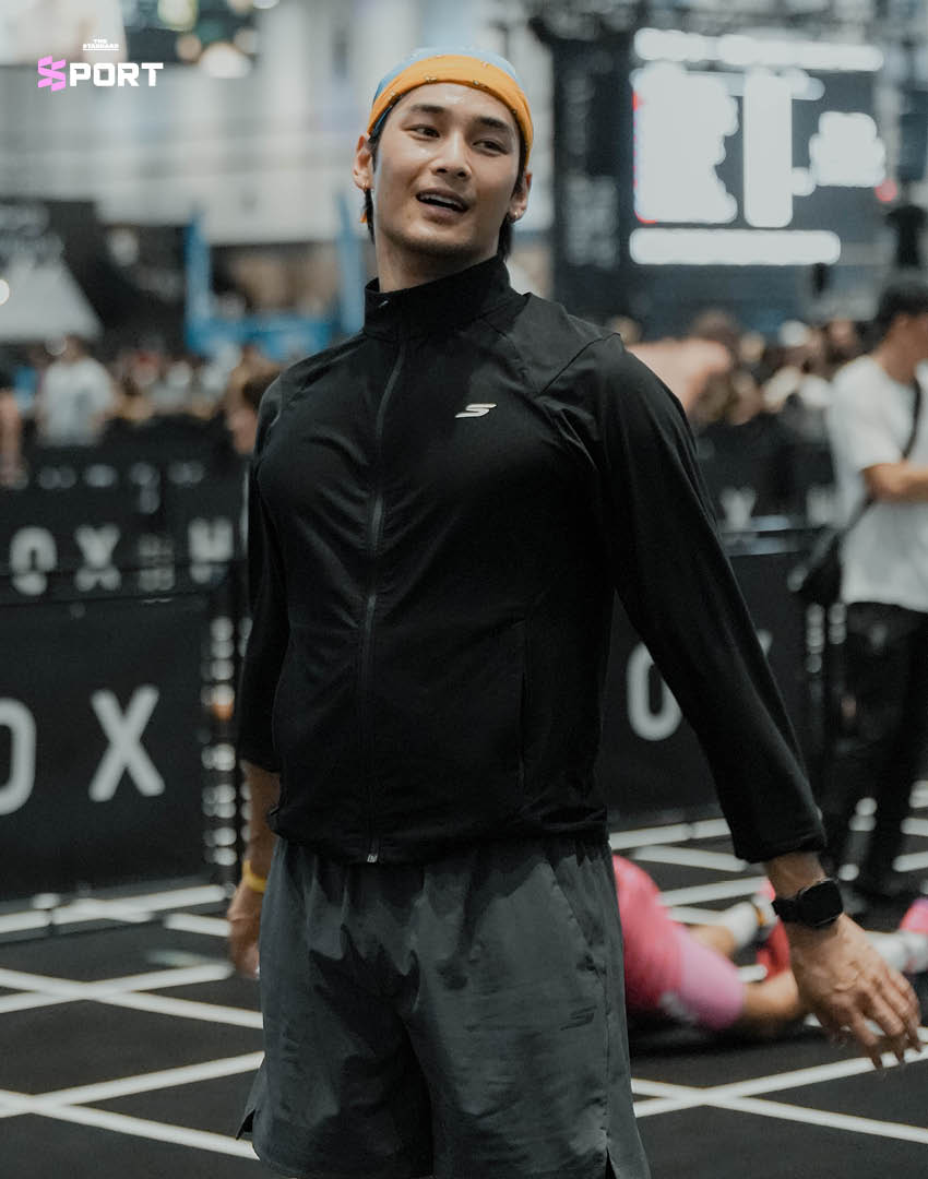 ณเดชน์ คูกิมิยะ ในชุดกีฬา กำลังแข่งขัน HYROX Bangkok 11
