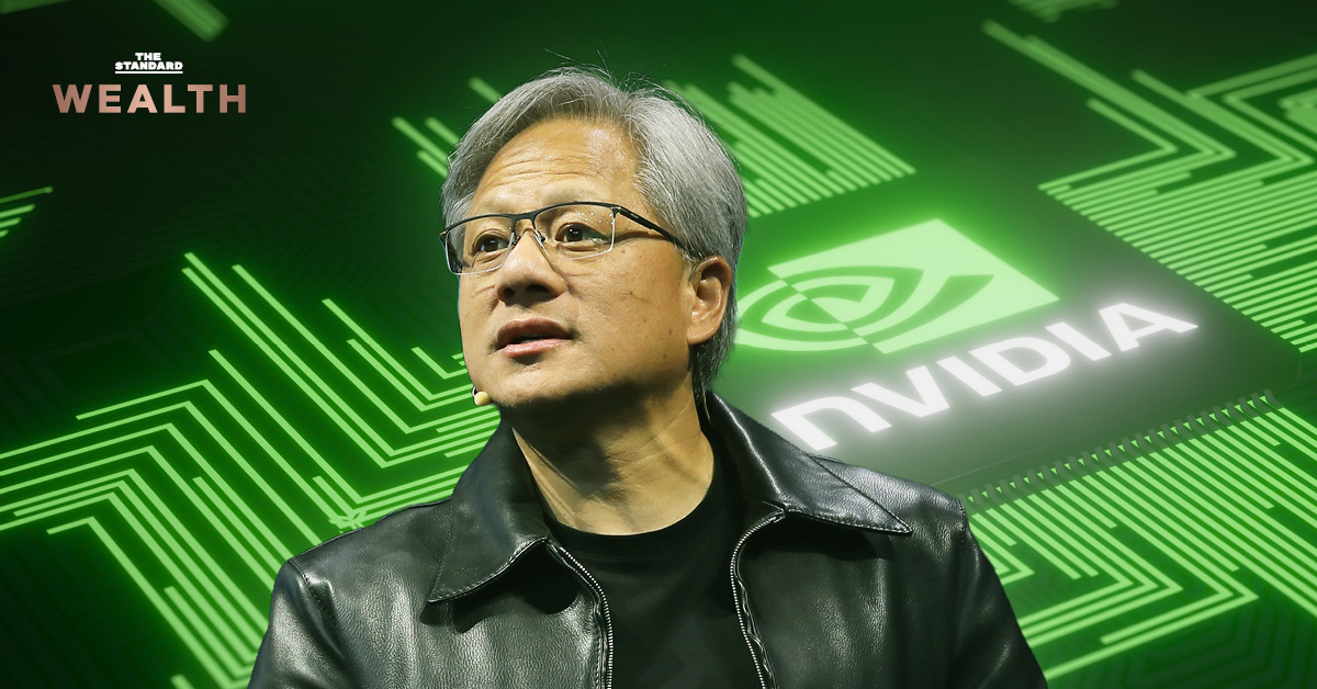 Jensen Huang ซีอีโอ Nvidia กำลังนำเสนอ