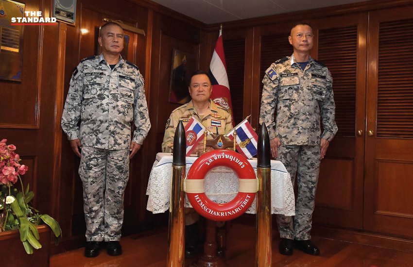 นายกรัฐมนตรี อนุทิน ชาญวีรกูล ตรวจเยี่ยมเรือหลวงจักรีนฤเบศรและชมการฝึกกองทัพเรือ 3