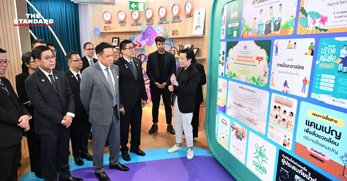 ภาพกราฟิกนายกรัฐมนตรีและโลโก้ Canva พร้อมข้อความเชิญชวนตั้งนิติบุคคลในไทย