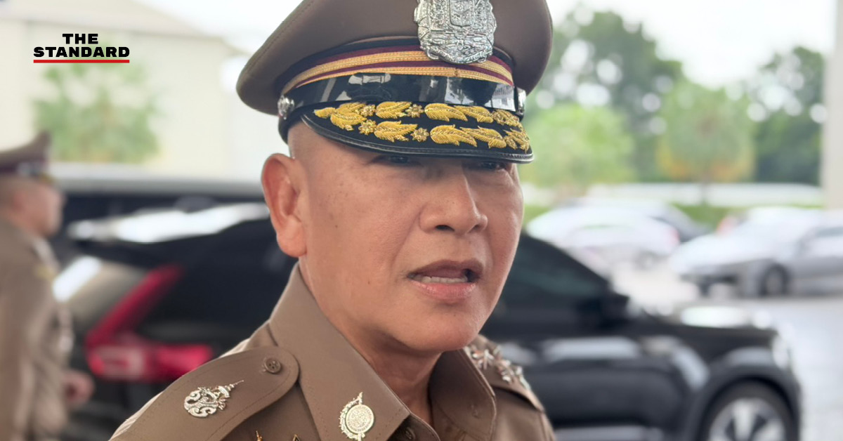 พล.ต.อ. กิตติ์รัฐ พันธุ์เพ็ชร์ ผบ.ตร. ให้สัมภาษณ์สื่อมวลชน