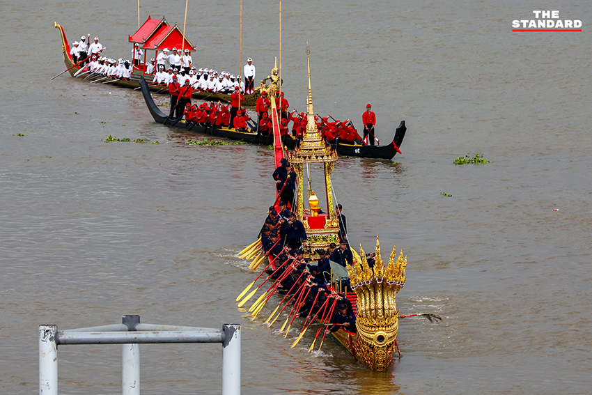 ภาพขบวนเรือพระราชพิธีซ้อมย่อยในแม่น้ำเจ้าพระยา 2