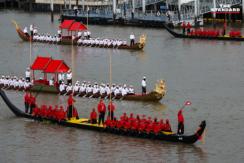 ภาพขบวนเรือพระราชพิธีซ้อมย่อยในแม่น้ำเจ้าพระยา 3