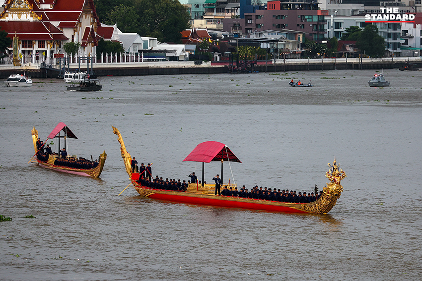 ภาพขบวนเรือพระราชพิธีซ้อมย่อยในแม่น้ำเจ้าพระยา 5