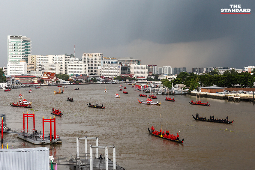 ภาพขบวนเรือพระราชพิธีซ้อมย่อยในแม่น้ำเจ้าพระยา 6