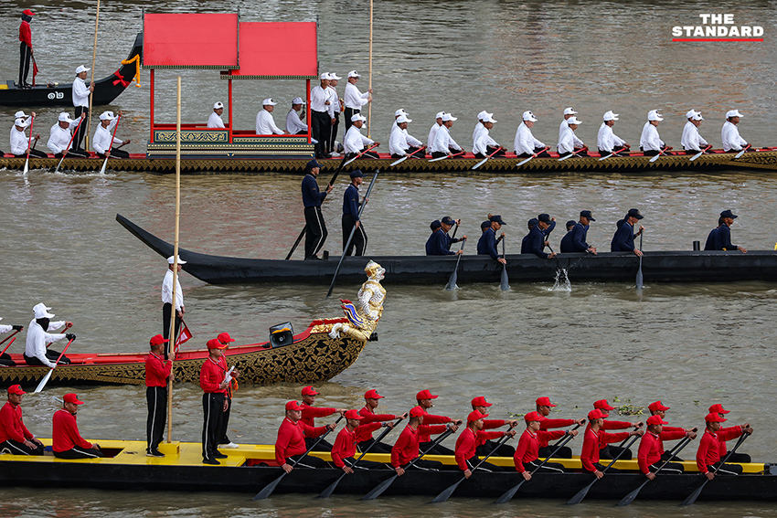 ภาพขบวนเรือพระราชพิธีซ้อมย่อยในแม่น้ำเจ้าพระยา 7
