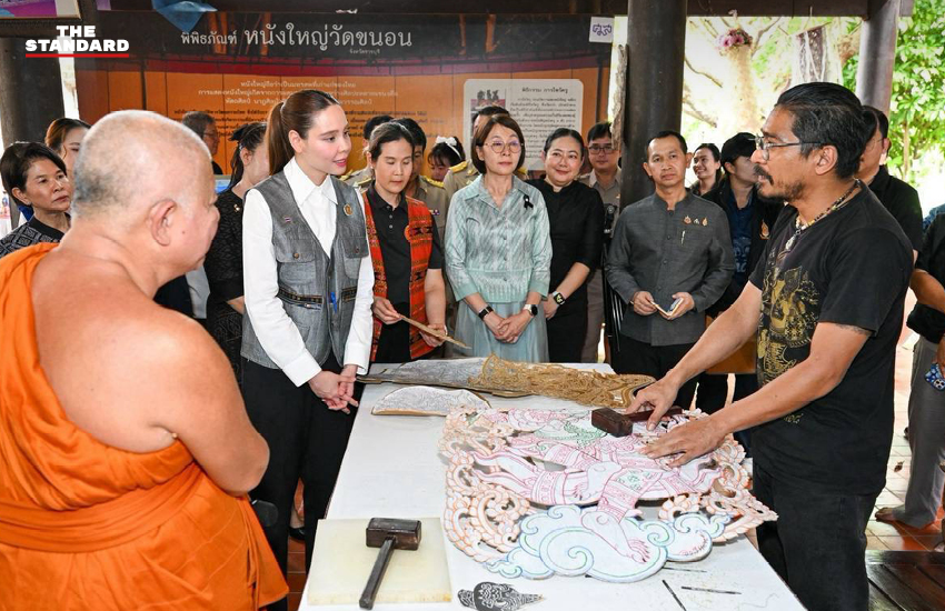 ภาพหนังใหญ่ พร้อมภาพซาบีดา ไทยเศรษฐ์ รัฐมนตรีว่าการกระทรวงวัฒนธรรม 5