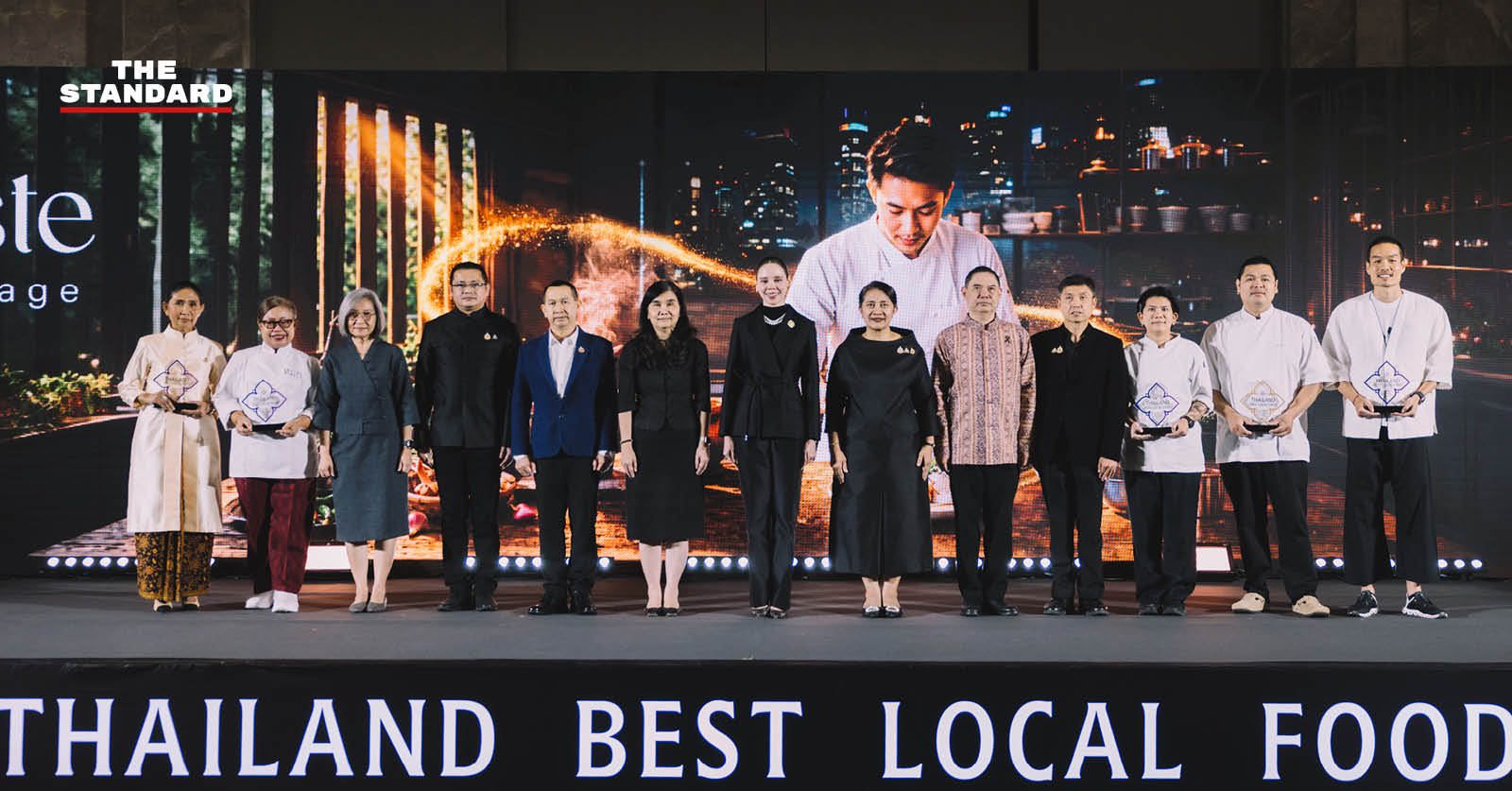 ตราสัญลักษณ์ Thailand Best Local Food และข้อความประชาสัมพันธ์โครงการ