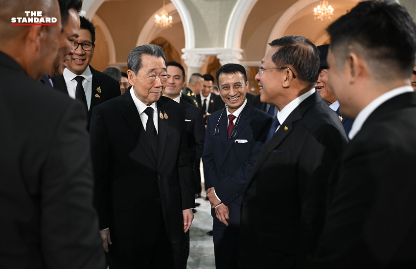 ภาพ อนุทิน ชาญวีรกูล นายกรัฐมนตรี ต้อนรับ มิน อ่อง หล่าย ในงานเลี้ยงรับรองที่ทำเนียบรัฐบาล 2
