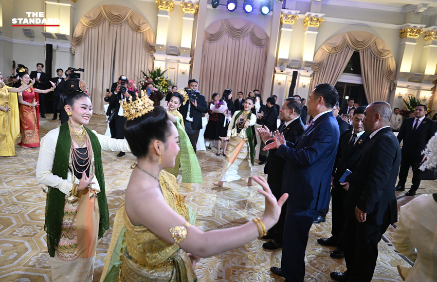 ภาพ อนุทิน ชาญวีรกูล นายกรัฐมนตรี ต้อนรับ มิน อ่อง หล่าย ในงานเลี้ยงรับรองที่ทำเนียบรัฐบาล 6