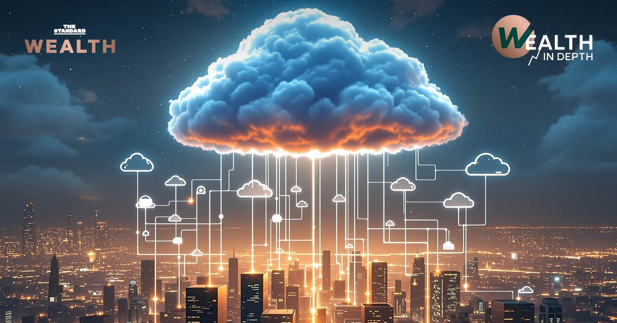 ภาพศูนย์ข้อมูล (Data Center) ที่ทันสมัย สื่อถึงการใช้พลังงานและทรัพยากร