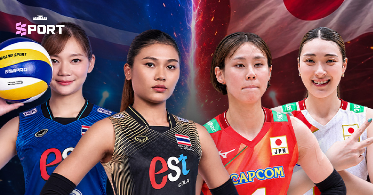 ภาพโปรโมตการแข่งขันวอลเลย์บอลหญิงทีมชาติไทยและญี่ปุ่นในรอบรองชนะเลิศ