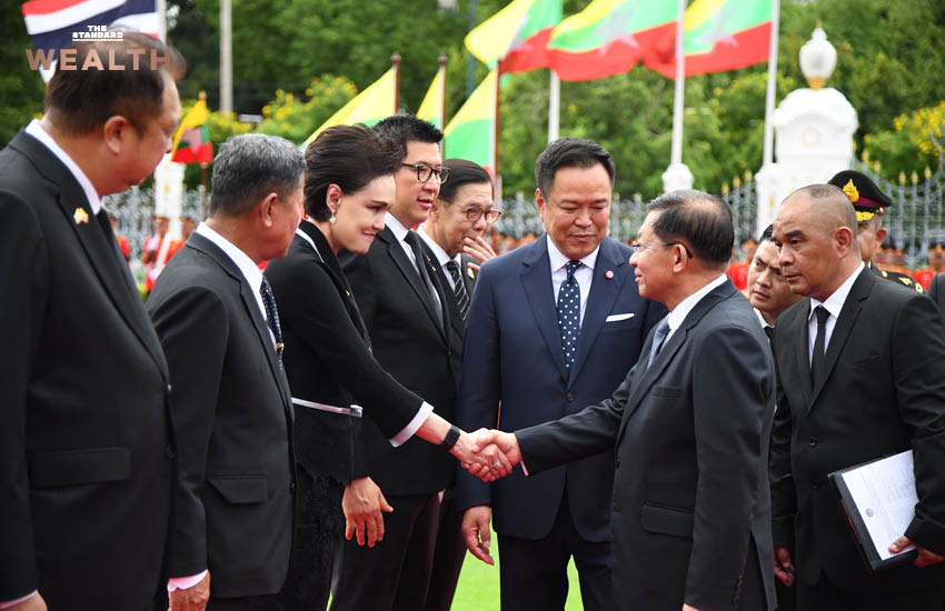 ภาพผู้นำไทยและเมียนมาหารือความร่วมมือทางเศรษฐกิจ 1