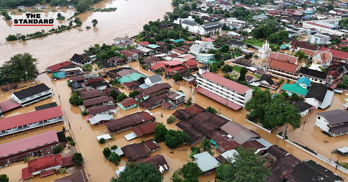 แผนที่แสดงพื้นที่เสี่ยงภัยฝนตกหนักและน้ำท่วมฉับพลันจากกรมอุตุนิยมวิทยา