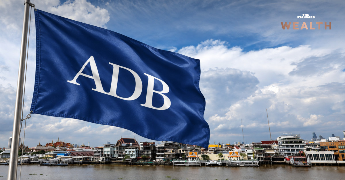 ภาพกราฟิกแสดงข้อความเตือนวัฏจักรเทคโนโลยีอาจจบเร็วกว่าคาด และ ADB หั่น GDP ไทยเหลือ 1.9% ในปีหน้า