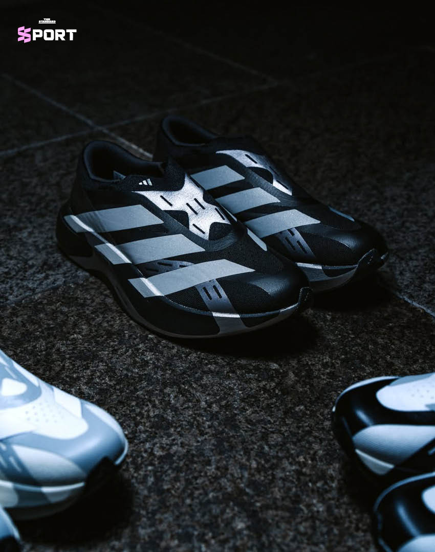 รองเท้าวิ่ง adidas Adizero EVO SL Laceless สีขาว-ดำ แบบไร้เชือก 5