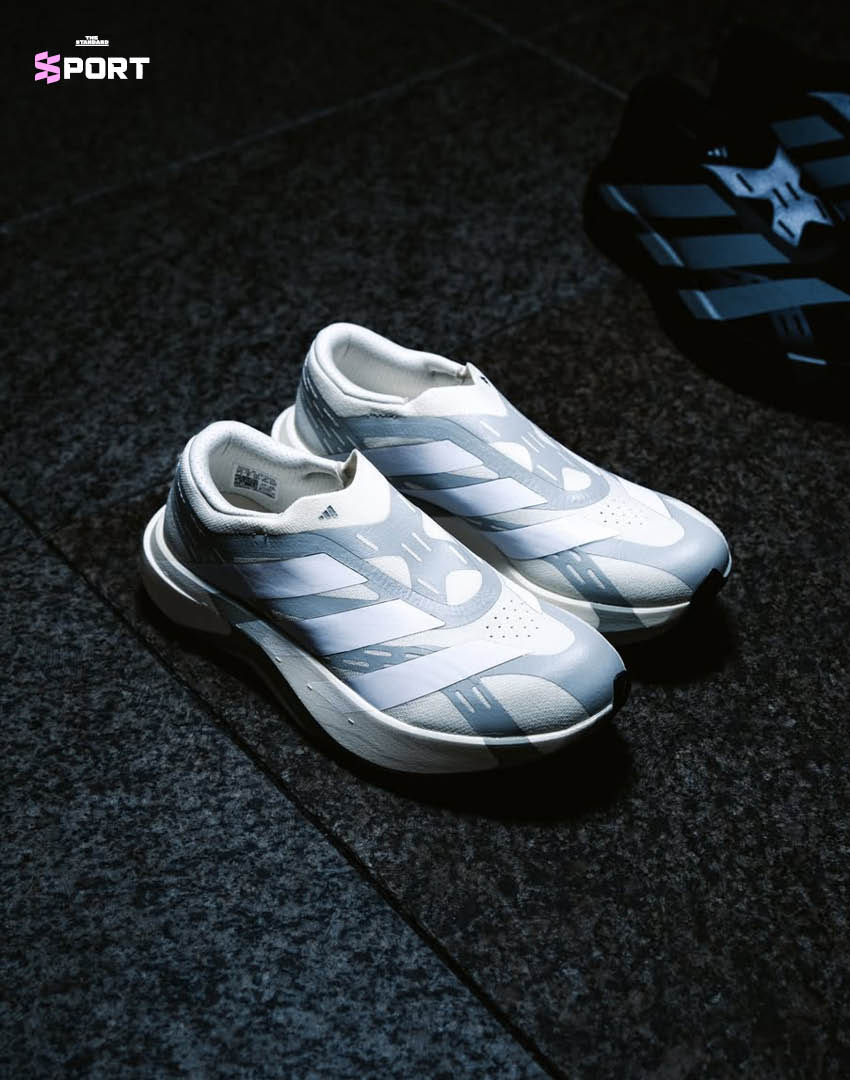รองเท้าวิ่ง adidas Adizero EVO SL Laceless สีขาว-ดำ แบบไร้เชือก 7